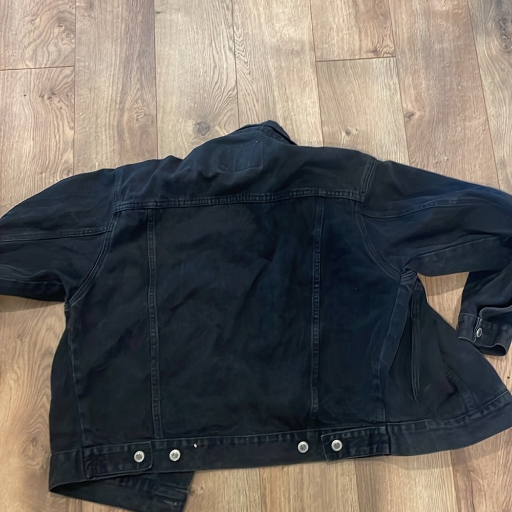 Great Oversized Black Denim Jacket - image 6